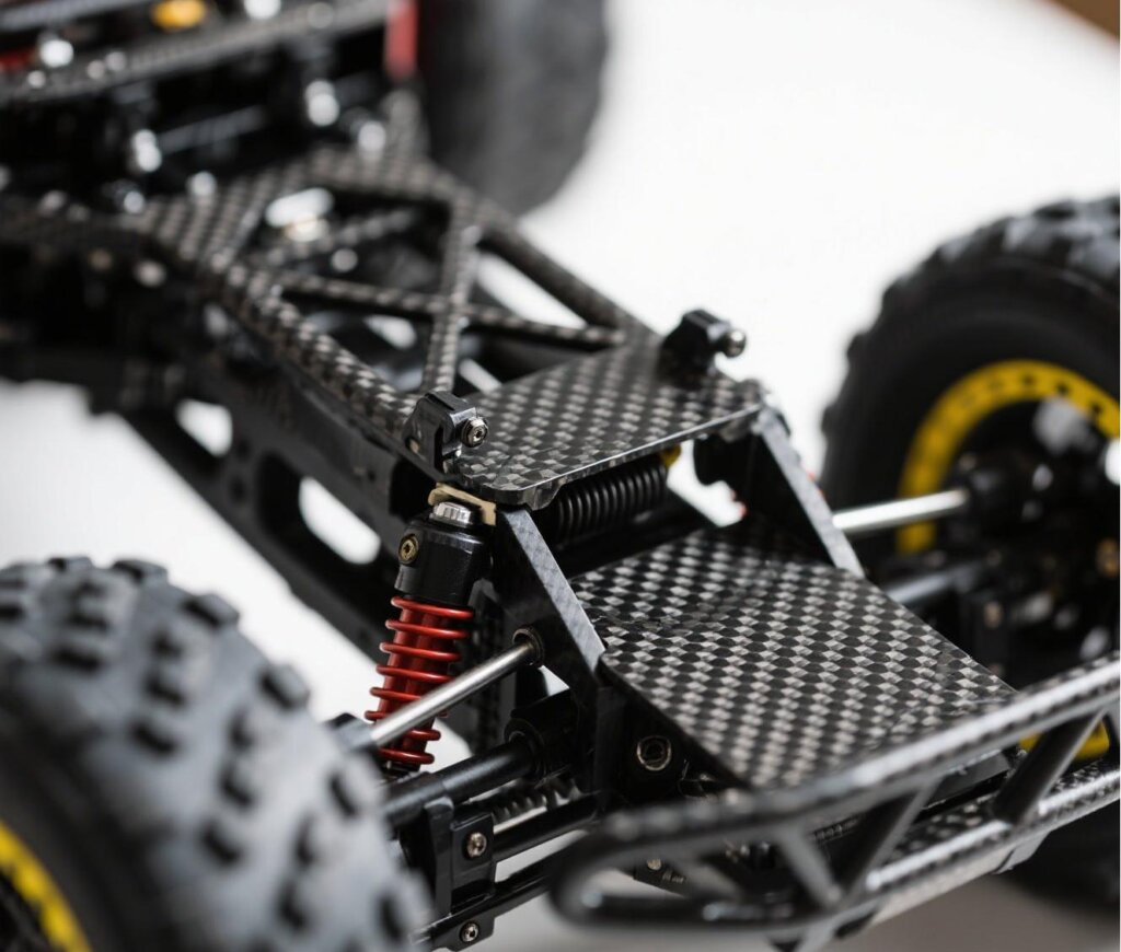 alt="Sheets of carbon fiber material ready for cutting"