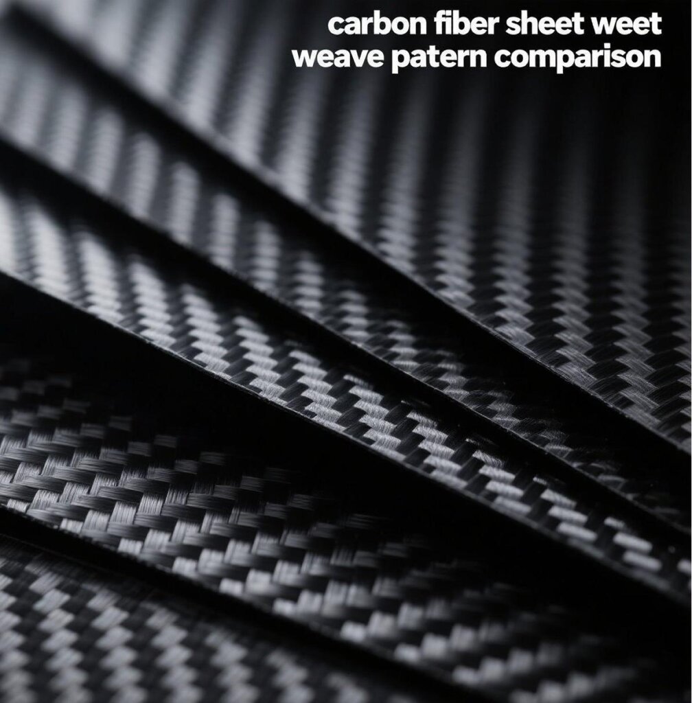 "twill vs plain weave on carbon fiber sheet"