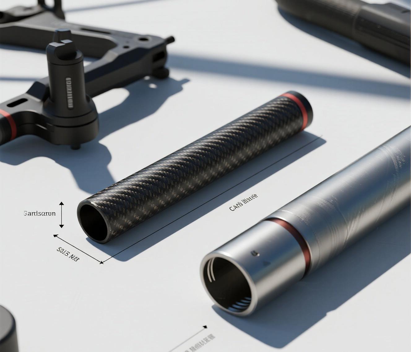 "comparison between carbon fiber and aluminum buffer tubes"
