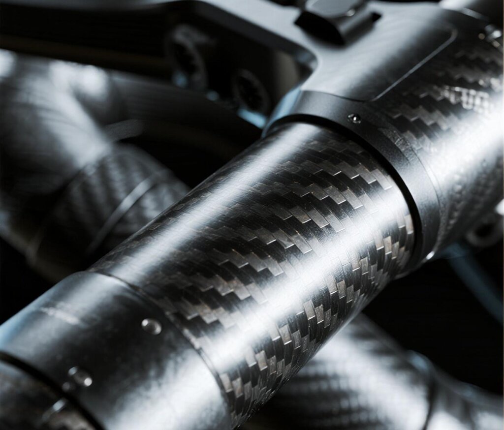 "cross-section of carbon fiber buffer tube under high heat"
