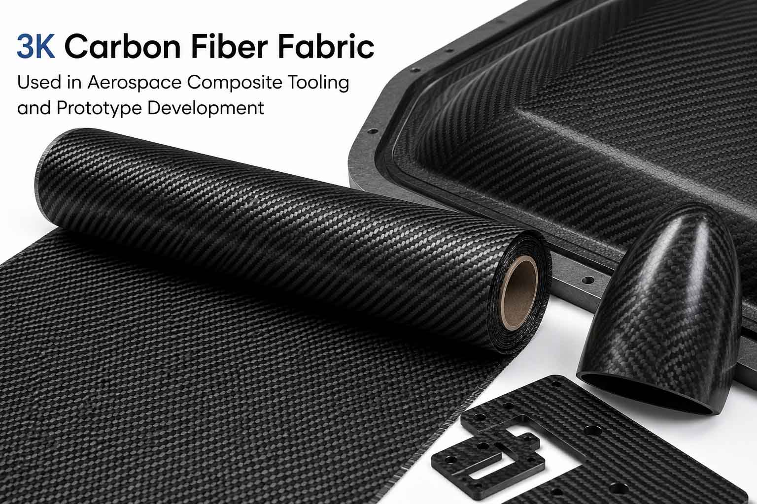 3K Carbon Fiber Fabric for aerospace composite manufacturing"