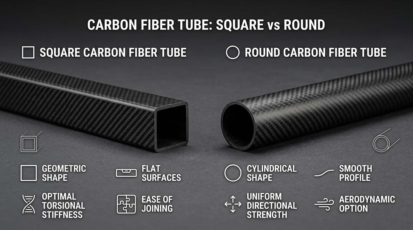 square carbon fiber tube stiffness testing in aerospace application