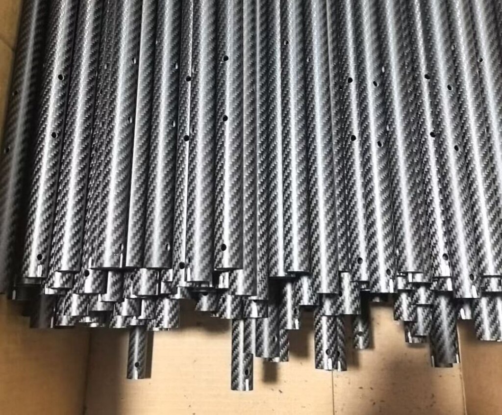 tubo de fibra de carbono para drone, destinado a estruturas leves de UAV