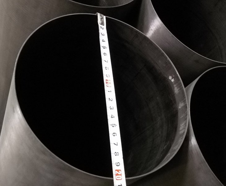 large diameter carbon fiber pipe for industrial applications