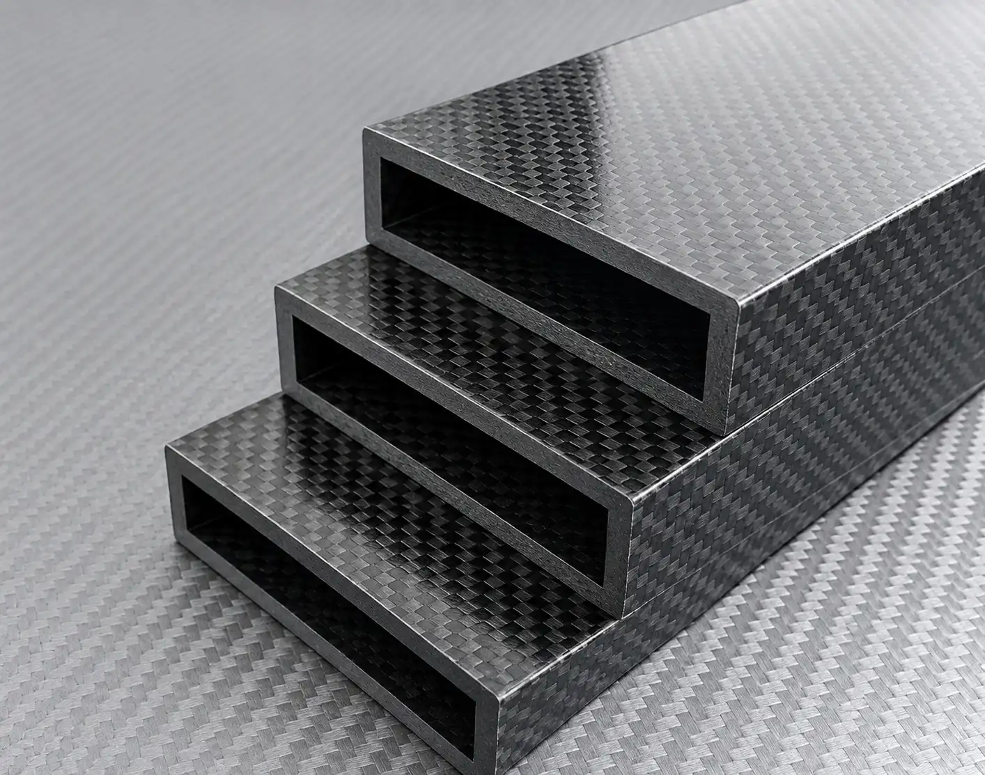 Carbon fiber rectangular tube for lightweight rover robotic arm