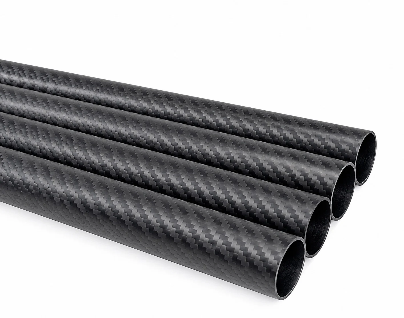 T800 carbon fiber tube with matte 3K twill surface finish