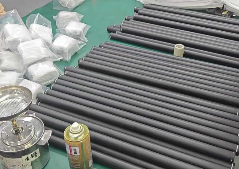 "roll-wrapped carbon fiber round tube"